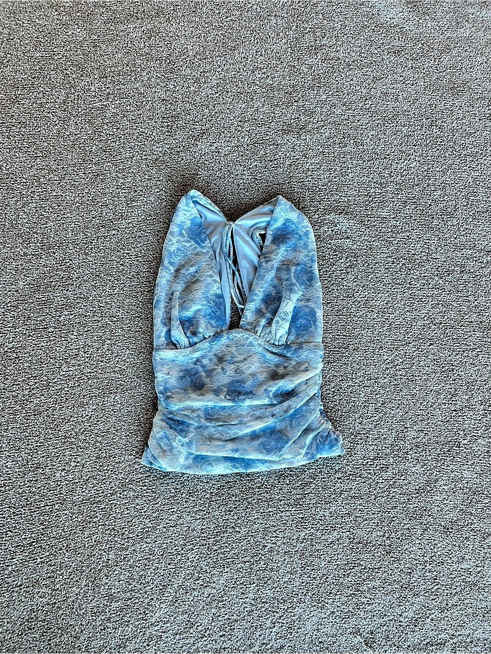Blue & White Floral Halter Top